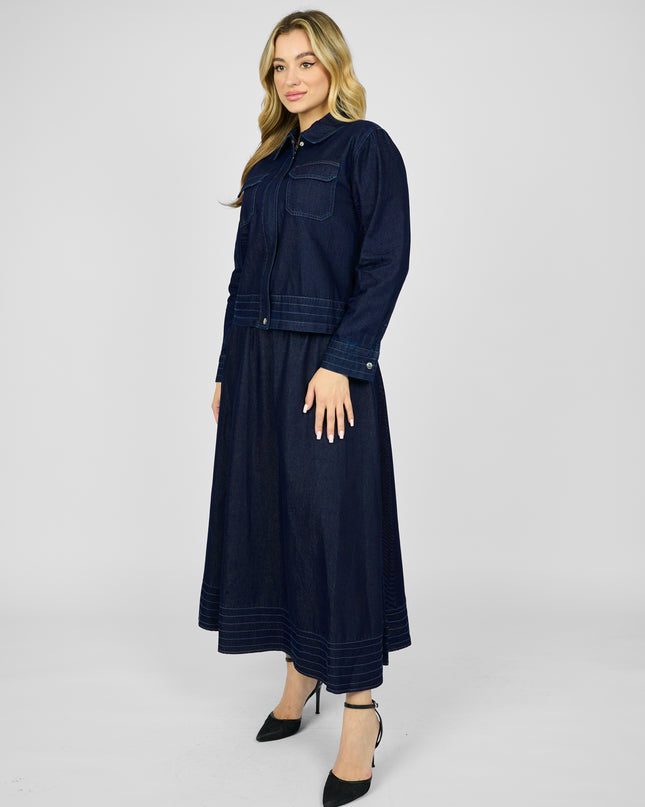 Denim skirt set