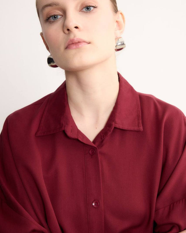 Double Pocket Standard Size Long Tencel shirt