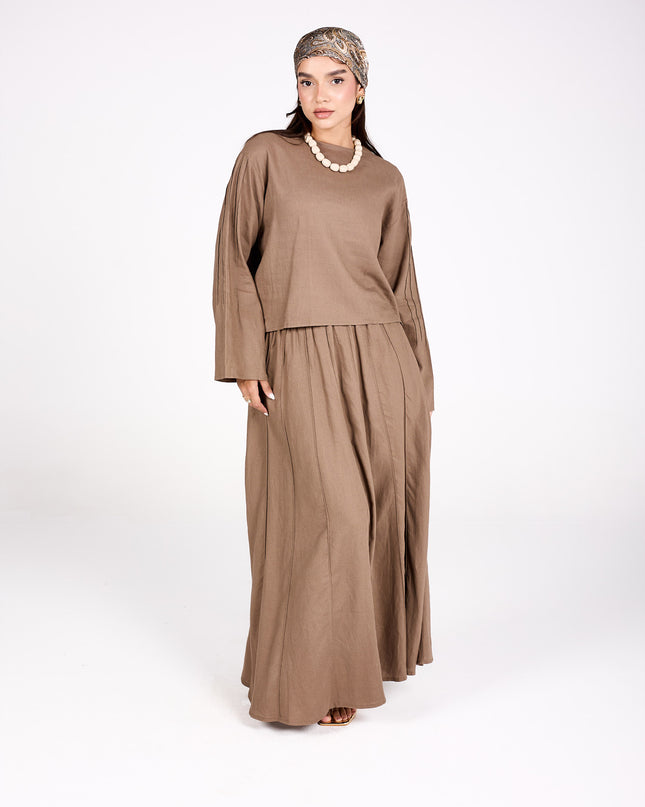 Linen skirt set
