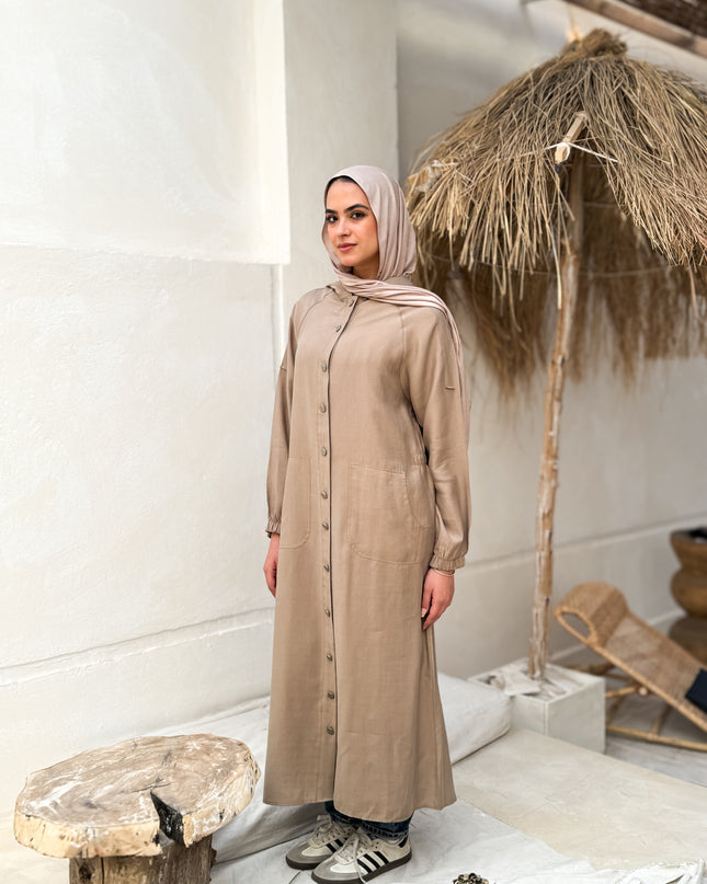 Long hooded shirt