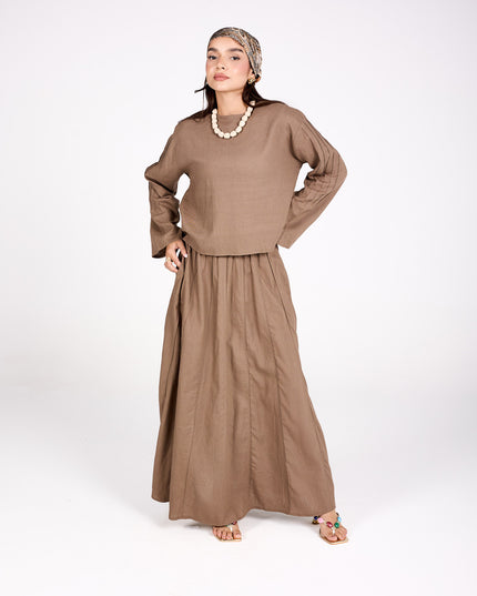 Linen skirt set