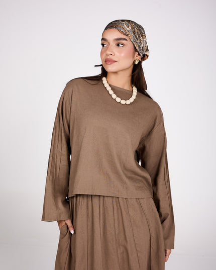Linen skirt set