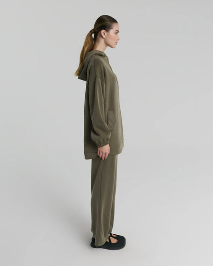 Half zipper Hooded Blouse