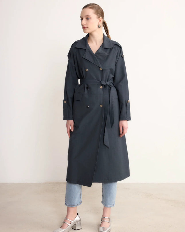 Modern Cutout Trench Coat