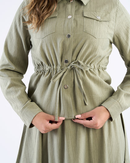 Drawstring Waist Skirt Set