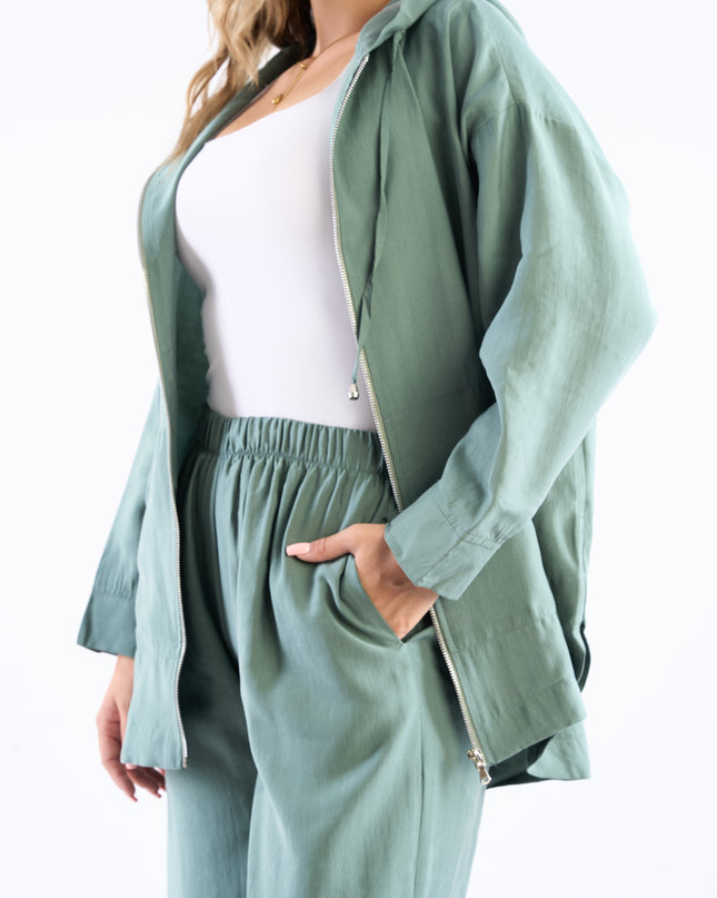 Hooded zippered set