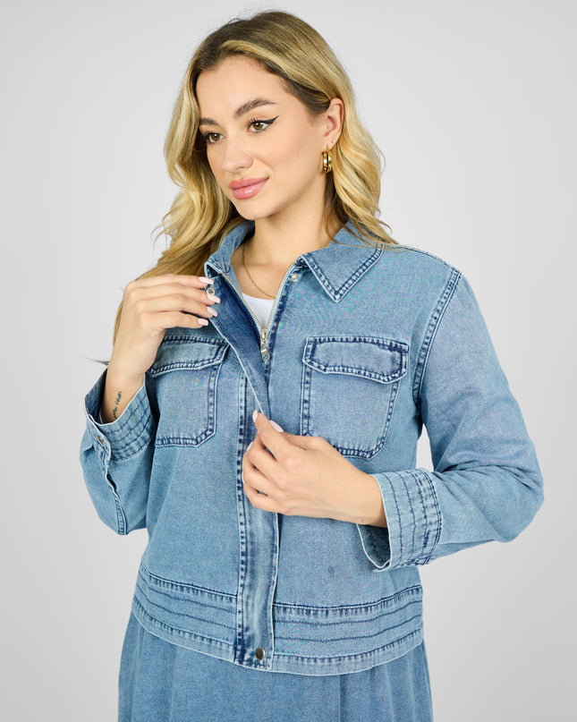 Denim skirt set