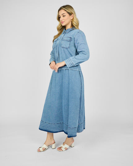 Denim skirt set