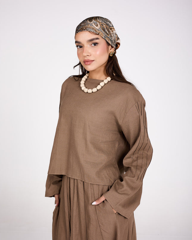 Linen skirt set