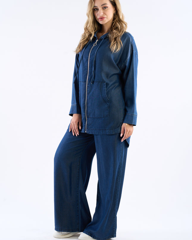 Hooded denim set