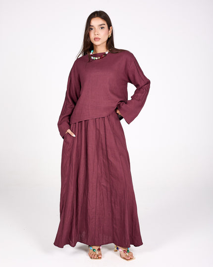 Linen skirt set