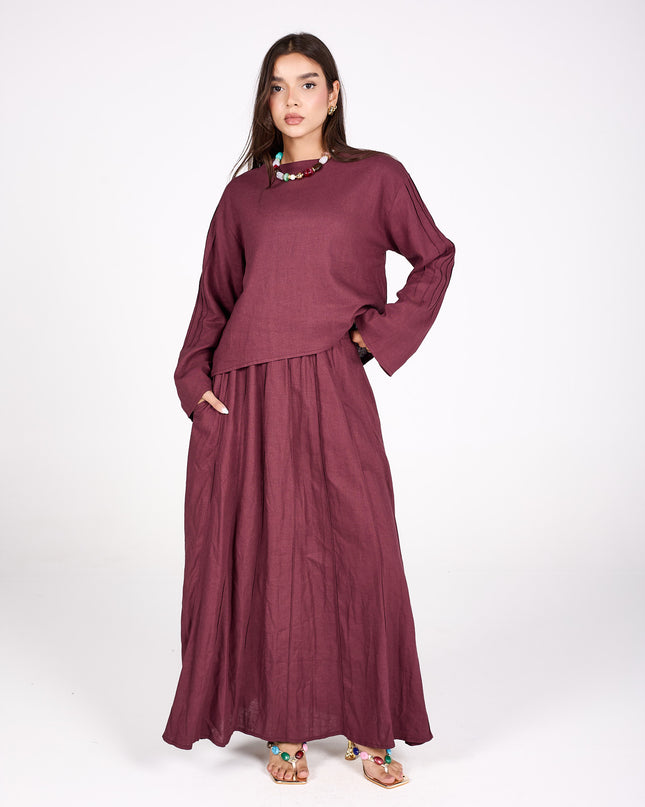 Linen skirt set
