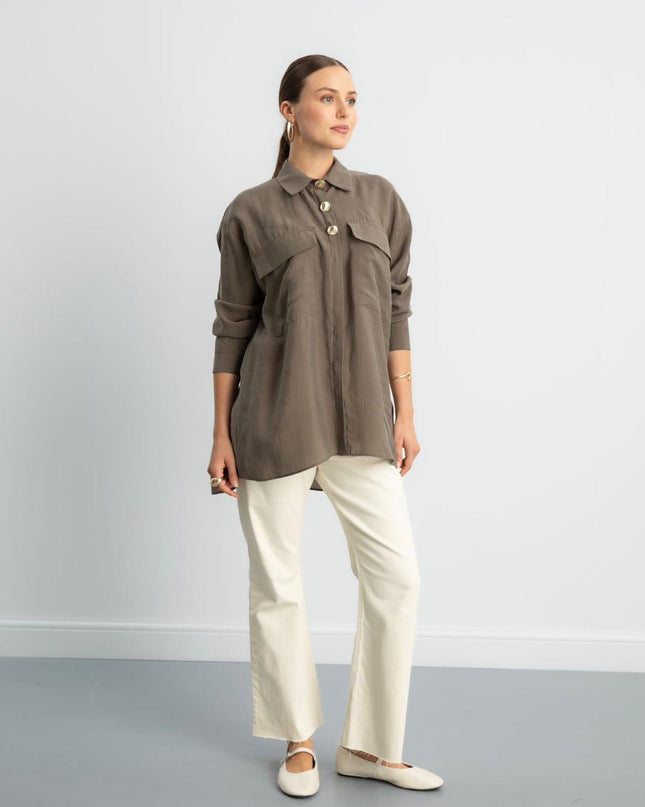 Golden buttons shirt