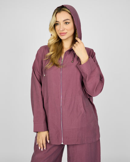 Hooded zippered set