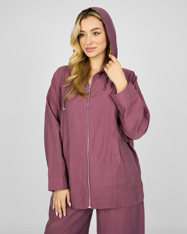 Hooded zippered set