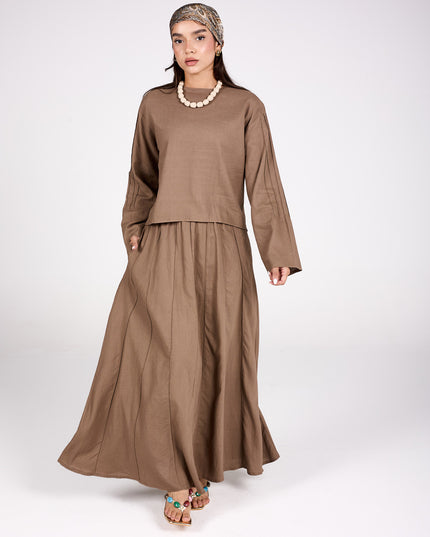 Linen skirt set