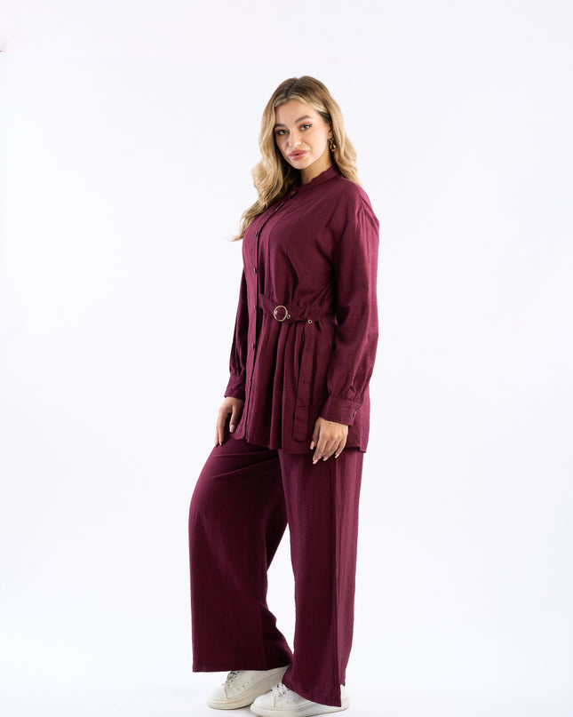 Crinkle set with belt