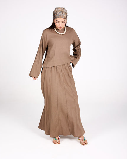 Linen skirt set