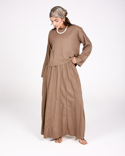 Linen skirt set