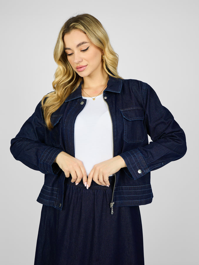 Denim skirt set
