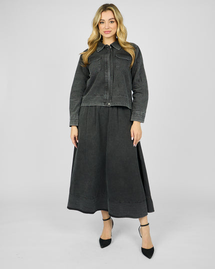 Denim skirt set