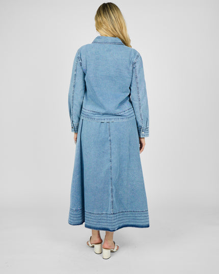 Denim skirt set