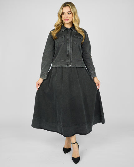 Denim skirt set