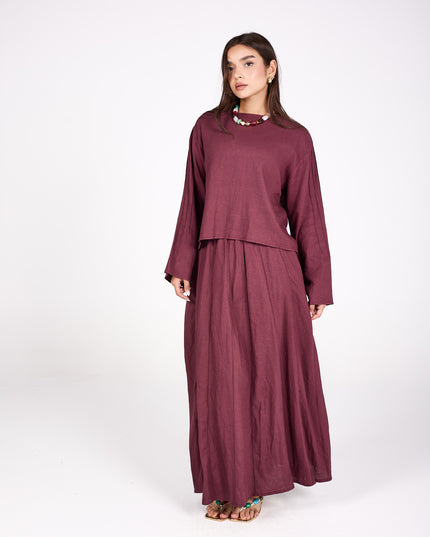 Linen skirt set
