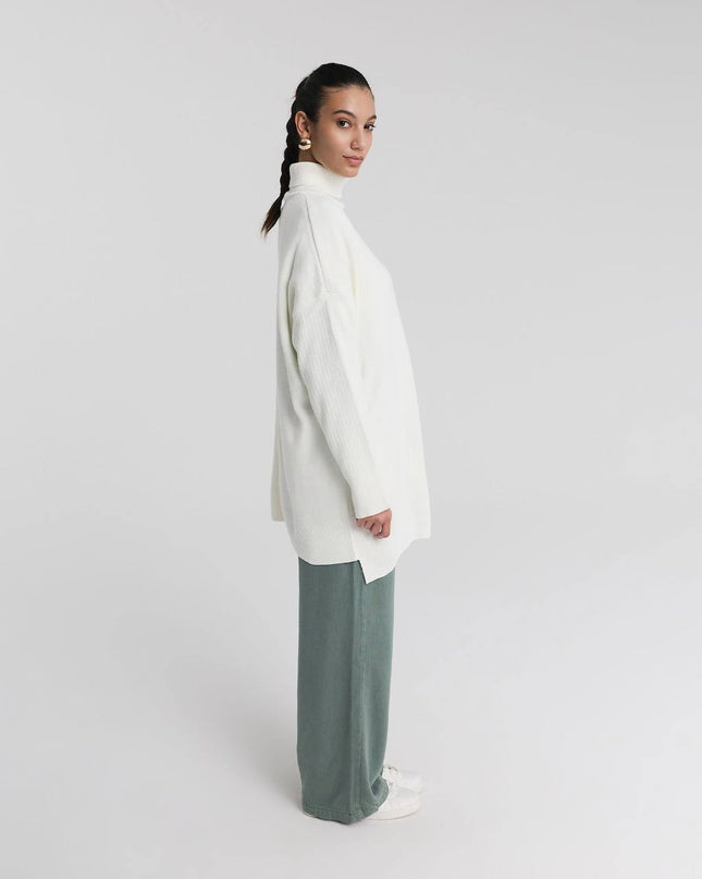 Wool Blouse with Side Buttons