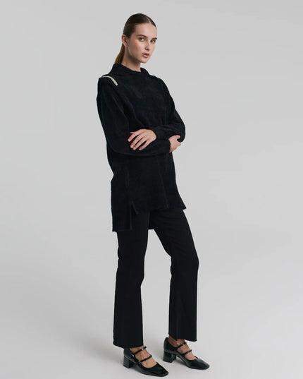 Wool Blouse with Crystal beads