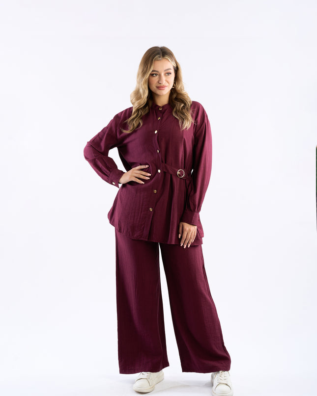 Crinkle set with belt
