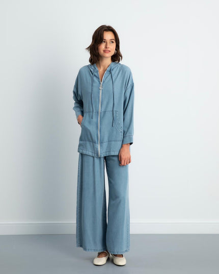 Hooded denim set