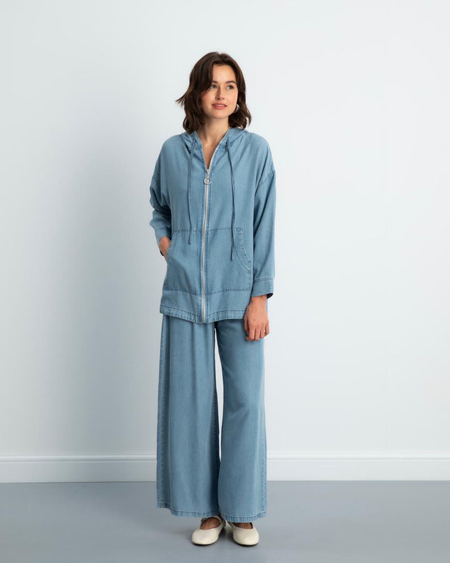 Hooded denim set