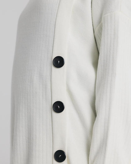 Wool Blouse with Side Buttons