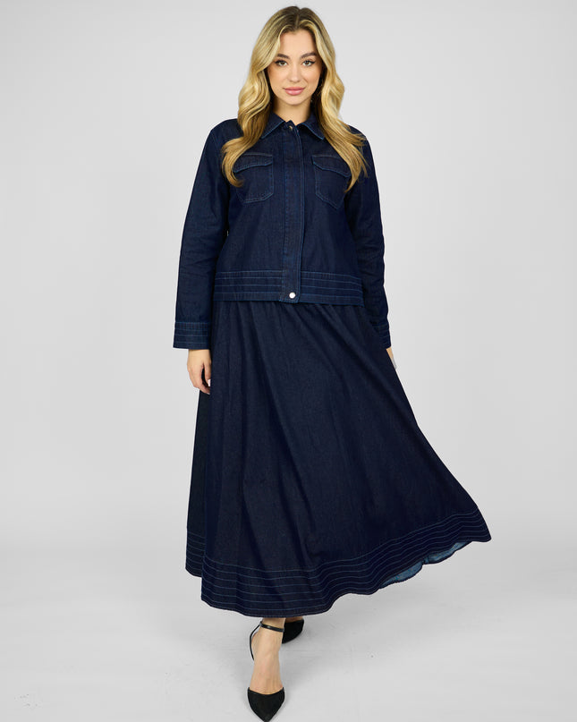 Denim skirt set