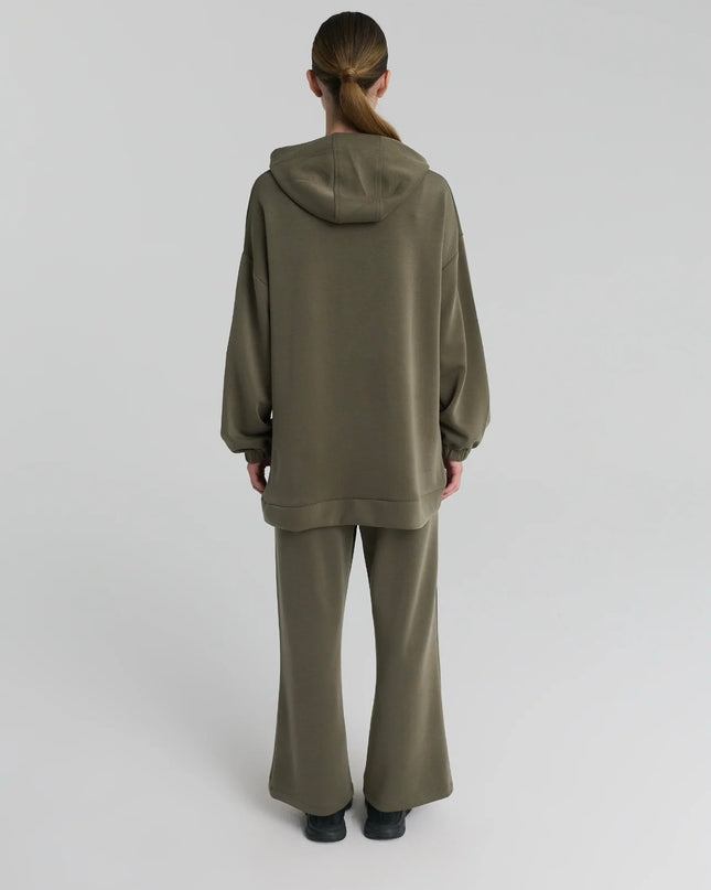 Half zipper Hooded Blouse