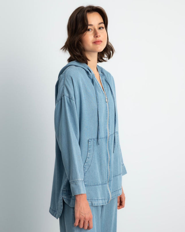 Hooded denim set