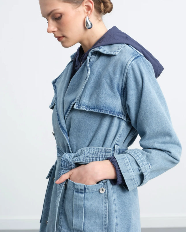 Denim Trench Coat