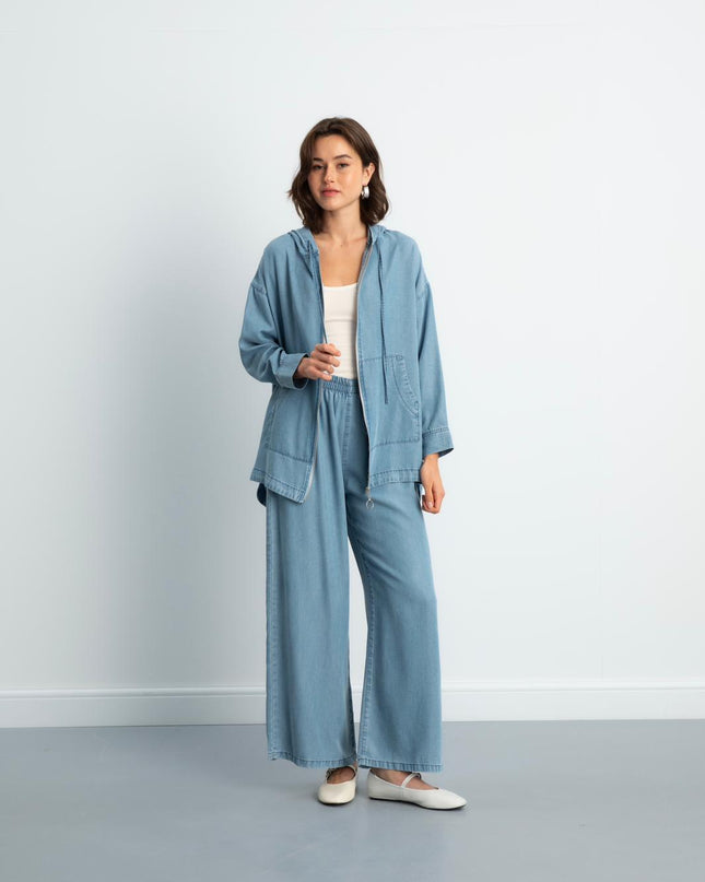Hooded denim set
