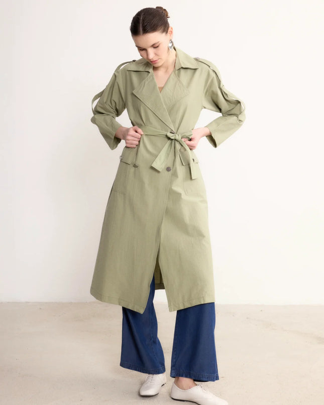 Modern Cutout Trench Coat