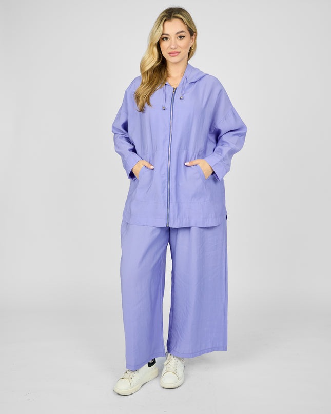 Hooded zippered set
