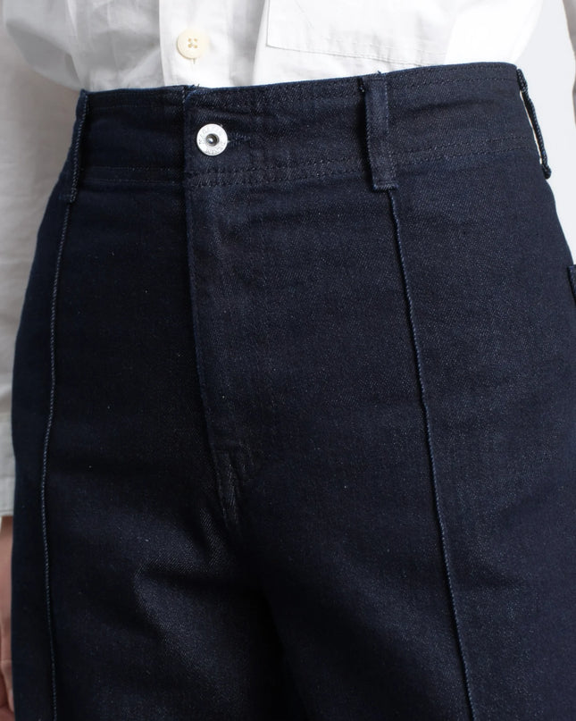 Slim leg stone embroidered pants