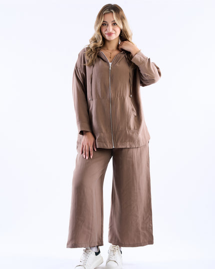 Hooded zippered set