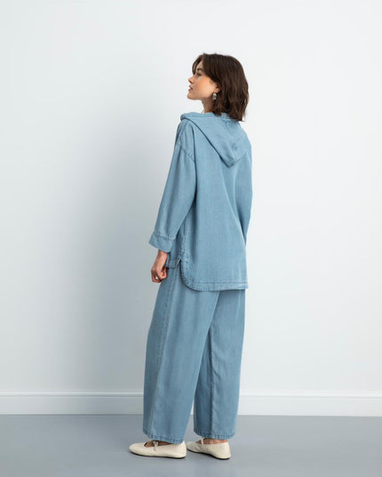 Hooded denim set