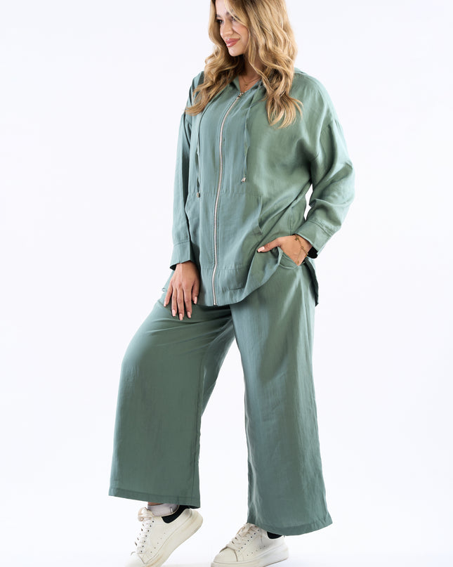 Hooded zippered set