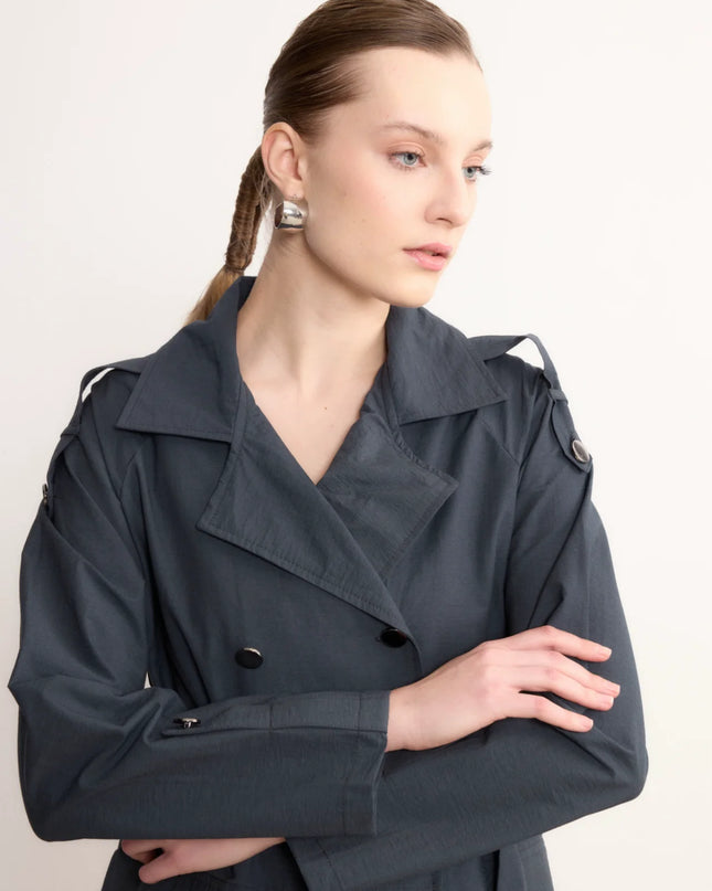 Modern Cutout Trench Coat