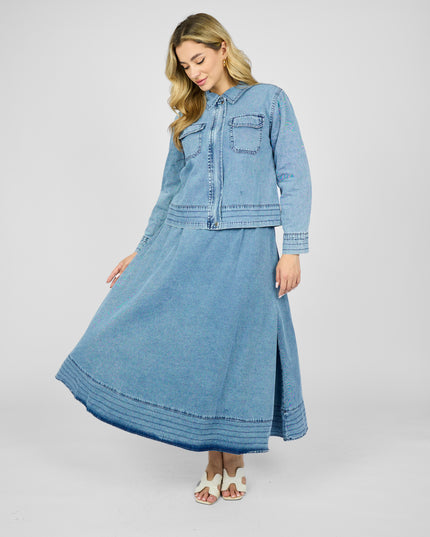 Denim skirt set