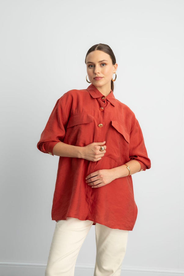 Golden buttons shirt