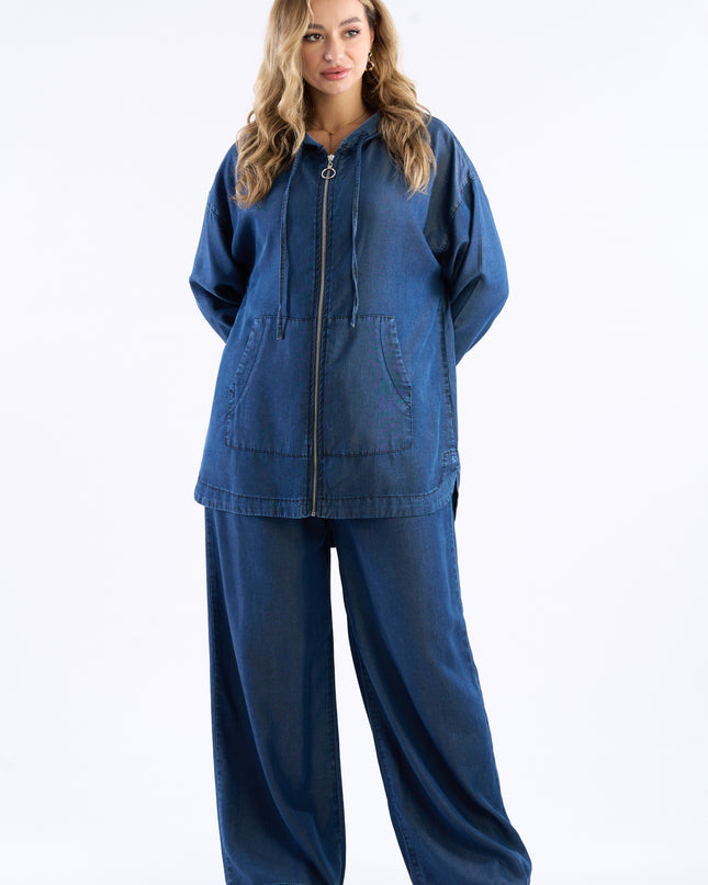 Hooded denim set