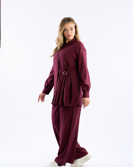 Crinkle set with belt
